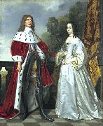 Gerard van Honthorst Double portrait of Friedrich Wilhelm I (1620- 1688) and Louise Henriette (1627-1667). oil painting